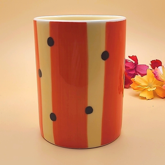 Handpainted Whittard of Chelsea stripes and dots mug - Picture 3 of 8